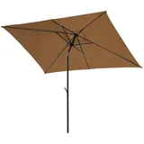 Svita Sonnenschirm 3x2m Balkonschirm rechteckig mit Sonnenschutz Matt Taupe