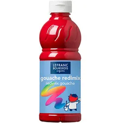 LEFRANC BOURGEOIS Gouache Liquide Redimix Temperafarbe rot 500,0 ml