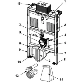TECE TECEprofil WC-Modul mit Uni 750-Spülkasten, Bauhöhe 750 mm