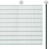 Arvotec Doppelstabmattenzaun "ESSENTIAL 183 zum Einbetonieren" Zaunelemente Zaunhöhe 183 cm, Zaunlänge 2 - 60 m Gr. H/L: 183 cm x 2 m H/L: 183 cm, grün (dunkelgrün) Zaunelemente