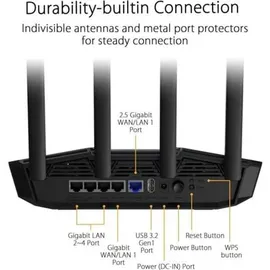 Asus TUF-BE3600 Router 5 GHz, 2.4 GHz 2.9 GBit/s