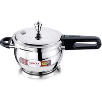 Vinod Pressure Cooker 3.5 ltr Edelstahl Schnellkochtopf mit Glasdeckel, induktionsgeeignet hochwertiger Dampftopf zum Kochen von indischem Essen, Reis, hochwertiger Kochtopf mit großer Wok Induktion