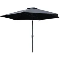 Gardenson Venture Home, Sonnenschirm, Grau, Schwarz, Textil, 300x300 cm