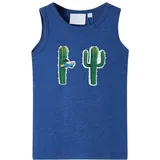 vidaXL Kinder Tank Top Unterhemd Unterwäsche Ärmellos Jungen Dunkelblau Melange 128 - 128 (geeignet für 7-8 Jahre)