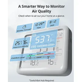 SwitchBot Meter Pro CO2 - Messgerät – Smarte Wetterstation, Weiß