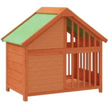 vidaXL Hundehütte 96 x 60,5 x 87 cm Holz Braun