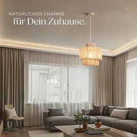 Tectake tectake® Pendelleuchte Allegra Boho-Stil, Wickeltechnik, 40 W, 32 x 33 cm