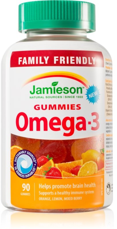 Jamieson Omega-3 Gummies Weichkapseln zum Kauen für eine normale Herz- und Hirnfunktion 90 St.