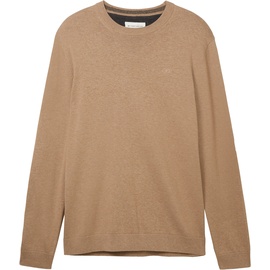 Tom Tailor 1038426 Basic Knit Pullover Hazel Brown Melange M