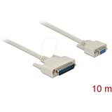 DeLock Serielles Kabel D-Sub 25 Stecker zu D-Sub 9 Buchse 10 m