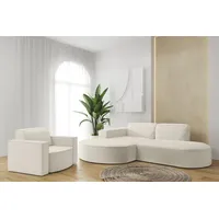 Fun Möbel Sofa Set 2-teilig Sessel und Ecksofa PALMA