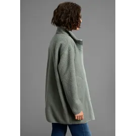 POLARINO Fleecejacke Grau/Grün 48/50