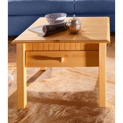 Couchtisch HOME AFFAIRE Tische Gr. B/H/T: 60 cm x 42 cm x 60 cm, beige (natur gebeizt, gewachst) Couchtisch Eckige Couchtische Holz-Couchtische Tisch Home affaire, Breite 60 cm