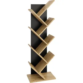 FMD Büchen 1 Wandregal 41,6 x 26 x 125,3 cm Schwarz