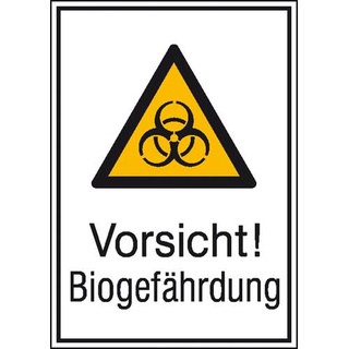 SafetyMarking Warn-Kombischild Vorsicht! Biogefährdung Aluminium (B x H) 262mm x 371mm ISO 7010 1St.