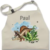 Kinderschürze Schürze Kinder Jungen Mädchen - Dinosaurier Geschenk Dino Geschenke Dinos I - 7-14 Jahre - Natur Weiß - kinderkochschürze tier name kinderkochschürzen kinderbackschürzen tieren - 7-13 Jahre
