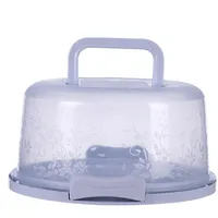 Generisch Kuchen-Transportbox Rund Mit Deckel Kuchenbehälter Kuchenbehälter Mit Deckel & Griff 26x22x12,5cm, Luftdichte Aufbewahrungsbox Für Torten, Cupcakes, Für Bäckerei, Party, Hochzeit, Picknick,