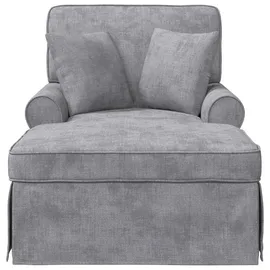 vidaXL Chaise Lounge mit Rock Hellgrau 157 x 91 x 91 cm ARES