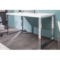 Riess Ambiente Moderner Schreibtisch WHITE DESK 120cm weiß Hochglanz