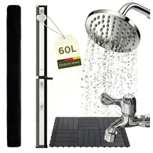 Novaterra Solardusche schwarz/Silber 60 l
