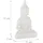 Relaxdays Buddha Figur 17 cm hoch, Garten-Dekofigur, wetterfest frostsicher, Dekoskulptur Wohnzimmer, weiß