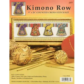 Design Works Crafts Kreuzstich Stickpackung Kimono-Reihe, Zählmuster
