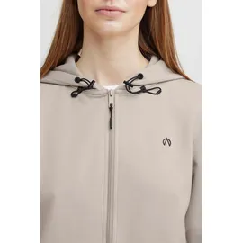 North Bend Sweatjacke NORTH BEND "Sweatjacke NBTara W", Damen, Gr. 44, grau (dove), Obermaterial: 78% Polyester PES. 17% Viskose CV. 5% Elasthan EL., Sweatjacken Sweatjacke