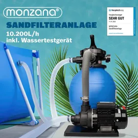 monzana Sandfilteranlage blau 10.200 l/h