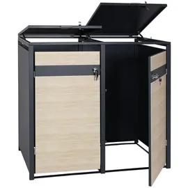 Proregal Mülltonnenbox 117 x 132 x 80 cm anthrazit