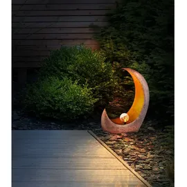 GLOBO Lighting Solarleuchte Metall messingfarben, LED - Silber