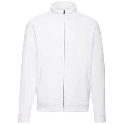 Fruit of the Loom CLASSIC SWEAT JACKET - Herren Sweatjacke mit zwei Vordertaschen, weiß, L
