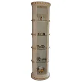 Xlmoebel Skulptur Glas-Eckvitrine mit Bar, Amphore, Bodenfase, Säule und Schrank, (Buchstütze -Bartresen V 225 cm Hoch-Material:Acryl), Hergestellt in Europa weiß