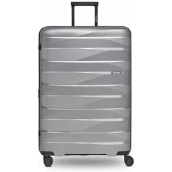 Bergpfeil Travel 4-Rollen Trolley L 75 cm mit Dehnfalte arctic silver metallic