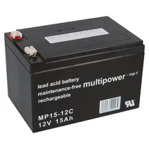 Multipower Akku kompatibel E-Mobile Rascal EM100, EM115 12V 15Ah