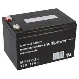 Multipower Akku kompatibel E-Mobile Rascal EM100, EM115 12V 15Ah