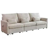 HOMYEDAMIC Big-Sofa 1/2/3/4/5/6-Sitzer Ecksofa Loungesessel einschließlich Lagerung beige