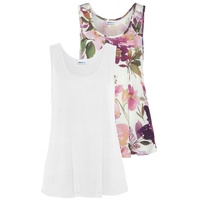 Beachtime Tanktop Damen bedruckt+weiß Gr.36/38