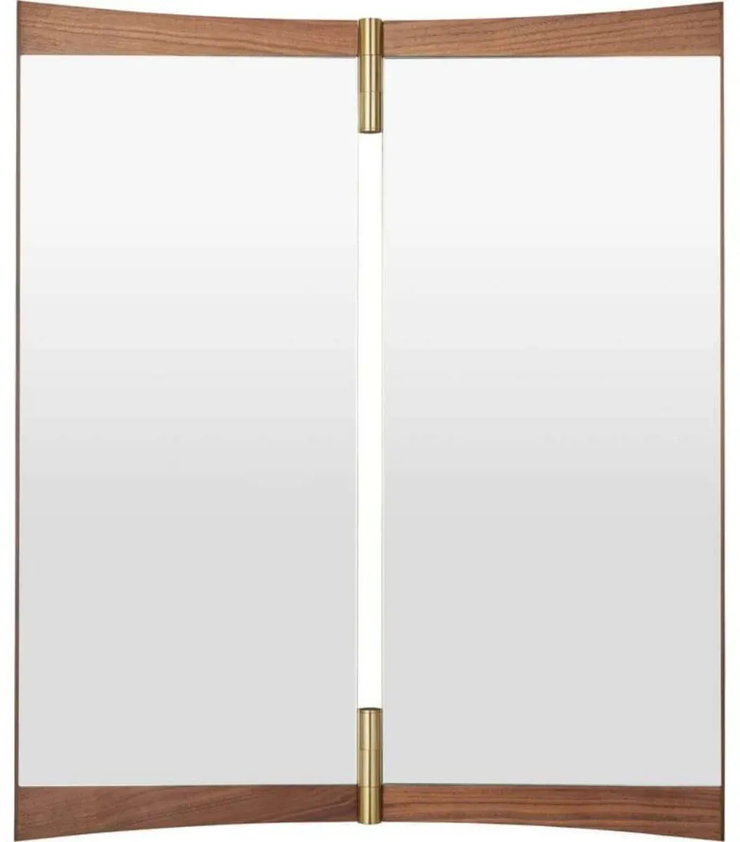 Spiegel GUBI, Holz, Glas - 58.2 - 69
