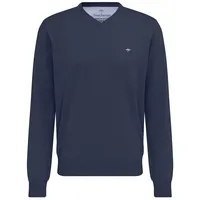 FYNCH-HATTON Strickpullover mit V-Ausschnitt Blau M