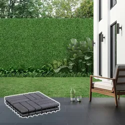 BodenMax Klickfliesen Terrasse Gehwegplatten Steinplatten Garten 30x30 cm Fliesen Balkon Klicksystem Wetterfest | Naturstein SCHIEFER | 2 Stück
