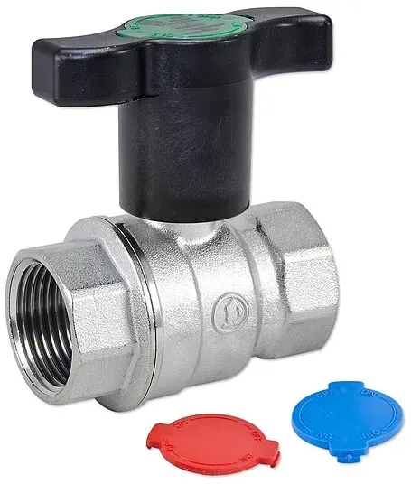 Giacomini Kugelhahn 3/4'' IG x 3/4'' IG - Messing verchromt - mit verlängertem T-Griff - DVGW
