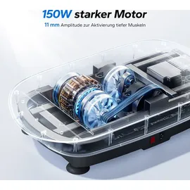 Merach Vibrationsplatte Trainingsgerät – mit 10 Intensitätsstufen, für Ganzkörpertraining, Muskelaufbau & Formung, schwarz