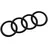 Audi 4K8071802 Zeichen Ringe Black Edition Emblem Blackline Logo schwarz