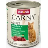 Katzen - Nassfutter ANIMONDA Carny Adult Rind + Pute + Kaninchen, 800 g