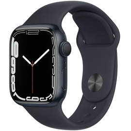 Apple Watch Series 7 GPS 41 mm Aluminiumgehäuse mitternacht, Sportarmband mitternacht