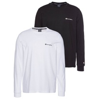 Champion T-Shirt, (Packung, 2er-Pack), schwarz-weiß