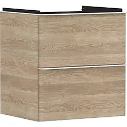 hansgrohe Xelu Q Waschtischunterschrank 54025700 580x605x475mm, 2 Schubladen, Eiche Natur, mattweiß