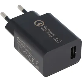 AccuCell Ultra schnelles laden, USB-Netzteil QC3.0 5V 3A, 9V 2A und 12V 1,5A DBS15Q Quick Charge 18W