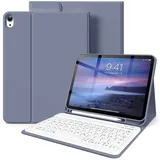 SZPSGC Hülle mit Tastatur für iPad A16 11. Generation/iPad 10. Generation (2025/2022, 11/10,9 Zoll),Magnetische Anti-Detach Tastatur Hülle mit QWERTZ Layout Keyboard,Lila