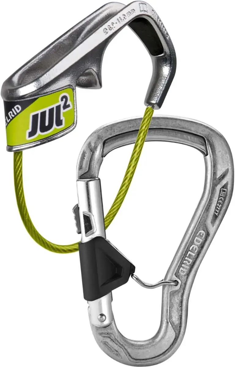 Edelrid Jul 2 Bulletproof Belay Eco Sicherungsgerät-Set (Größe 000, silber)